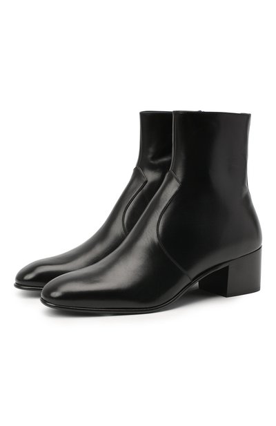 Кожаные сапоги james SAINT LAURENT черного цвета по цене 130000 руб., арт. 632395/1YU00, фото 1 Кожаные сапоги james SAINT LAURENT, арт. 632395/1YU00, фото 1