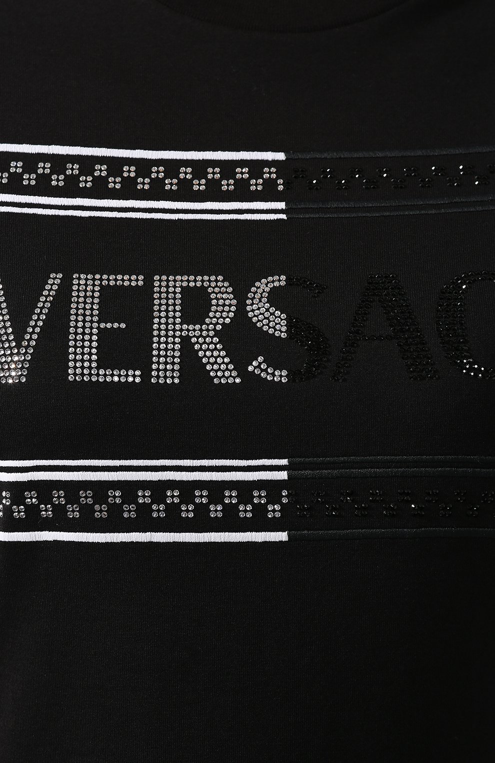 Хлопковая футболка VERSACE черного цвета по цене 49600 руб., арт. A84856/A228806, фото 5 Хлопковая футболка VERSACE, арт. A84856/A228806, фото 5