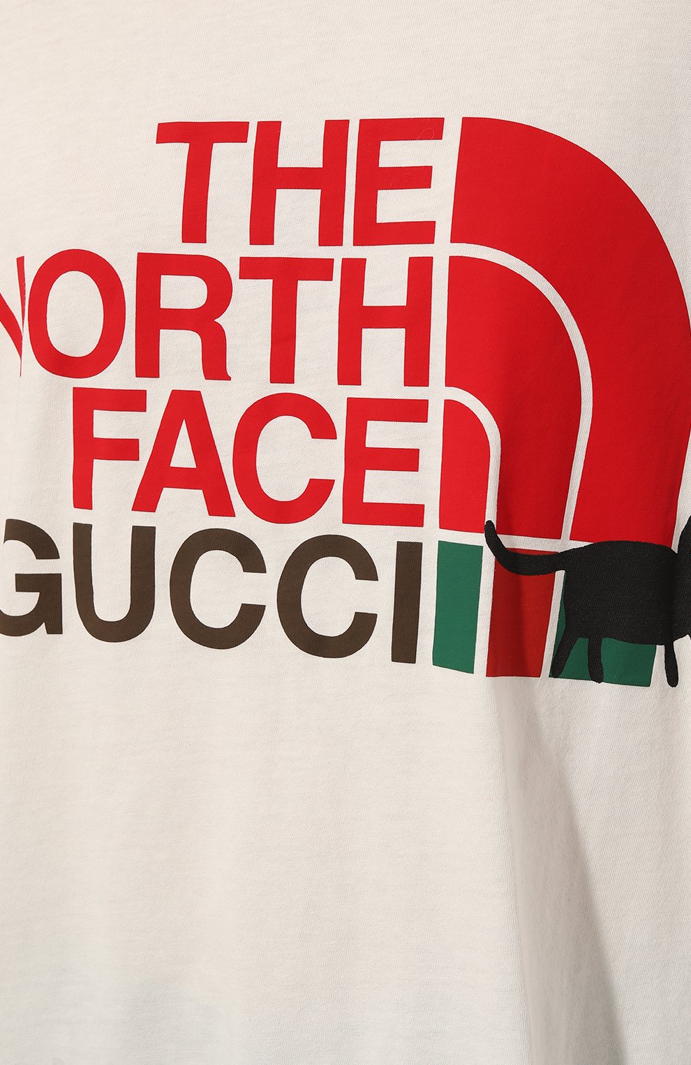 Хлопковая футболка the north face x gucci GUCCI, арт. 615044 XJDTF, фото 5