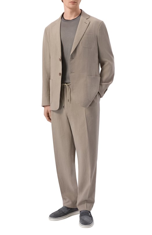 Льняной пиджак Giorgio Armani GM000140/TE10954 Бежевый  GM000140/TE10954 Фото 2