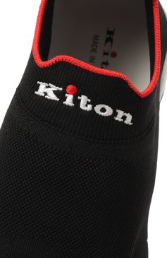 Мужские текстильные кроссовки KITON черного цвета, арт. USSA324N0104503 | Фото 7 (Подошва: Массивная; Материал сплава: Проставлено; Драгоценные камни: Проставлено; Материал внешний: Текстиль; Материал внутренний: Натуральная кожа; Кросс-КТ: Низкие; Стили: Классический; Материал утеплителя: Без утеплителя)