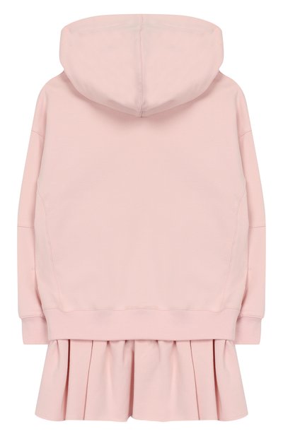 Хлопковое платье с капюшоном PHILOSOPHY DI LORENZO SERAFINI KIDS светло-розового цвета по цене 15900 руб., арт. PJAB30/FE147/UH001/XXS-XS, фото 2 Хлопковое платье с капюшоном PHILOSOPHY DI LORENZO SERAFINI KIDS, арт. PJAB30/FE147/UH001/XXS-XS, фото 2