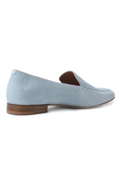 Женские замшевые лоферы KITON светло-голубого цвета, арт. D57803N01008 | Фото 5 (Материал внутренний: Натуральная кожа; Драгоценные камни: Проставлено; �Каблук высота: Низкий; Материал сплава: Проставлено; Подошва: Плоская; Материал внешний: Замша, Натуральная кожа)