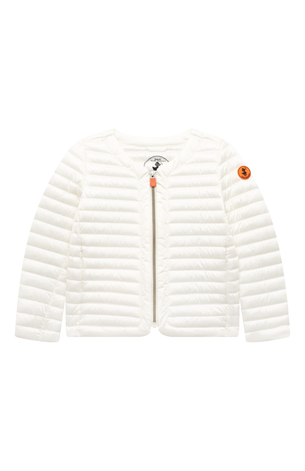 Утепленная куртка SAVE THE DUCK белого цвета по цене 16300 руб., арт. J30614G/VELA/IRIS16/4-8, фото 1 Утепленная куртка SAVE THE DUCK, арт. J30614G/VELA/IRIS16/4-8, фото 1