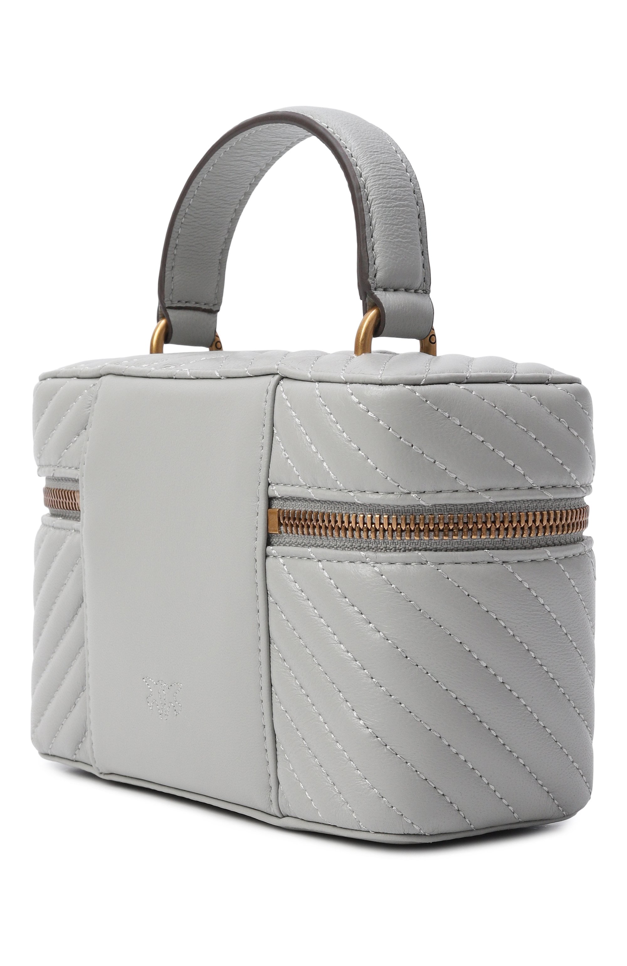 Сумка vanity mini PINKO светло-серого цвета по цене 26300 руб., арт. 106382/A0GK, фото 4 Сумка vanity mini PINKO, арт. 106382/A0GK, фото 4