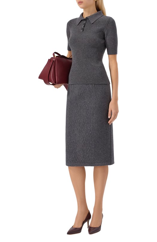 Юбка из шерсти и кашемира Freeage W26.SK120.2030.991 Серый  W26.SK120.2030.991 Фото 2