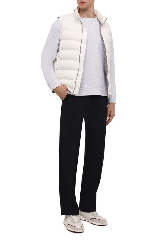 Хлопковый свитшот Brunello Cucinelli M0T353430 Серый  M0T353430 Фото 2