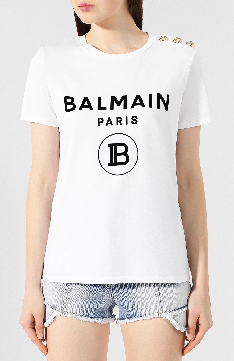 Хлопковая футболка BALMAIN, арт. SF11364/I193, фото 3