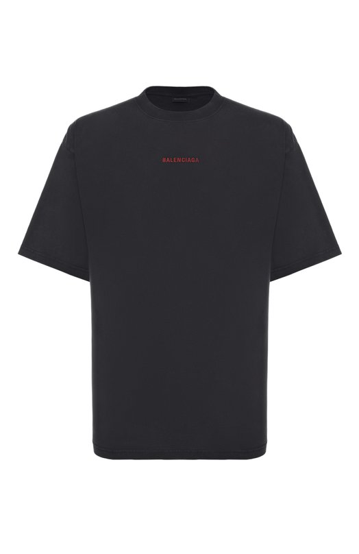 Хлопковая футболка Balenciaga 764235/TTVJ1 Чёрный 764235/TTVJ1