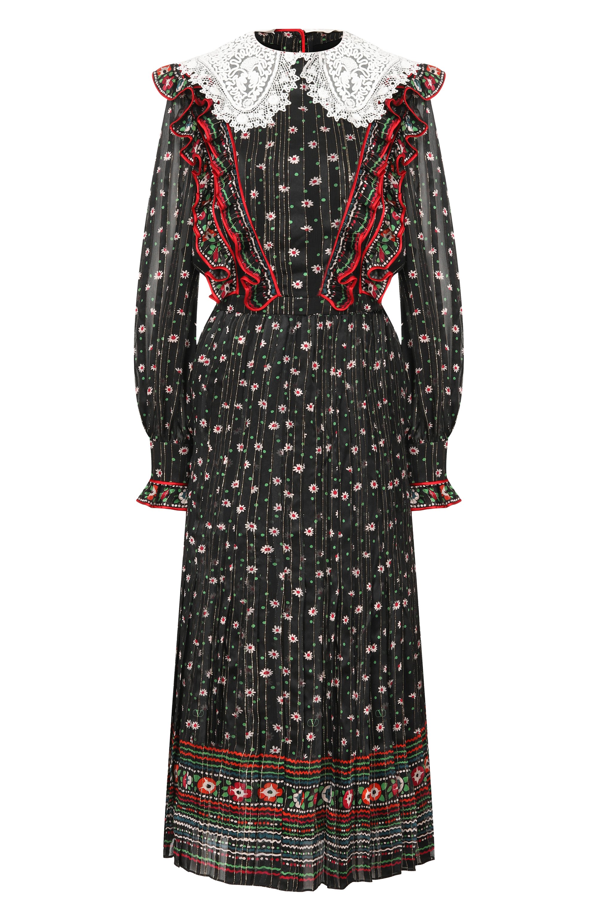 Шелковое платье VALENTINO черного цвета по цене 1070000 руб., арт. 8B3VAGW0/9T3, фото 1 Шелковое платье VALENTINO, арт. 8B3VAGW0/9T3, фото 1