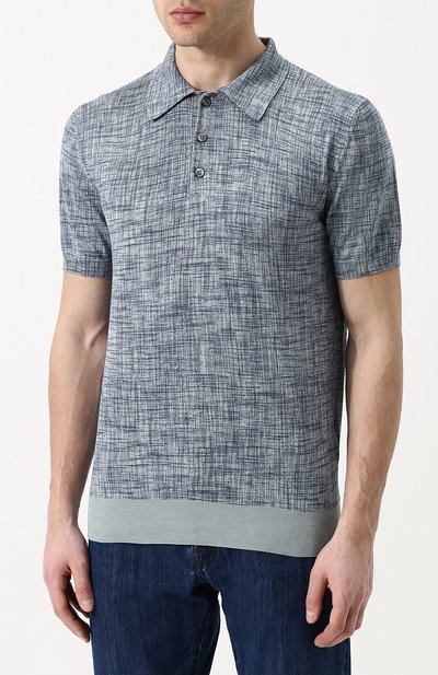 Поло с короткими рукавами из смеси шелка и хлопка BRIONI, арт. UMR40L/P7K22, фото 3