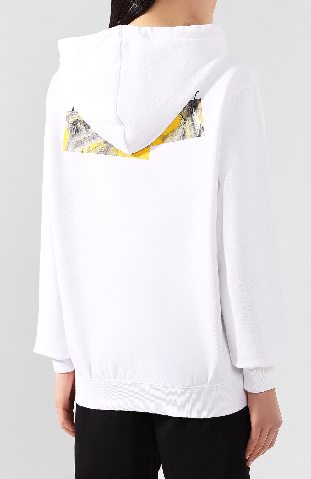 Хлопковое худи OFF-WHITE белого цвета по цене 43650 руб., арт. 0WBB035S20FLE0010118, фото 4 Хлопковое худи OFF-WHITE, арт. 0WBB035S20FLE0010118, фото 4