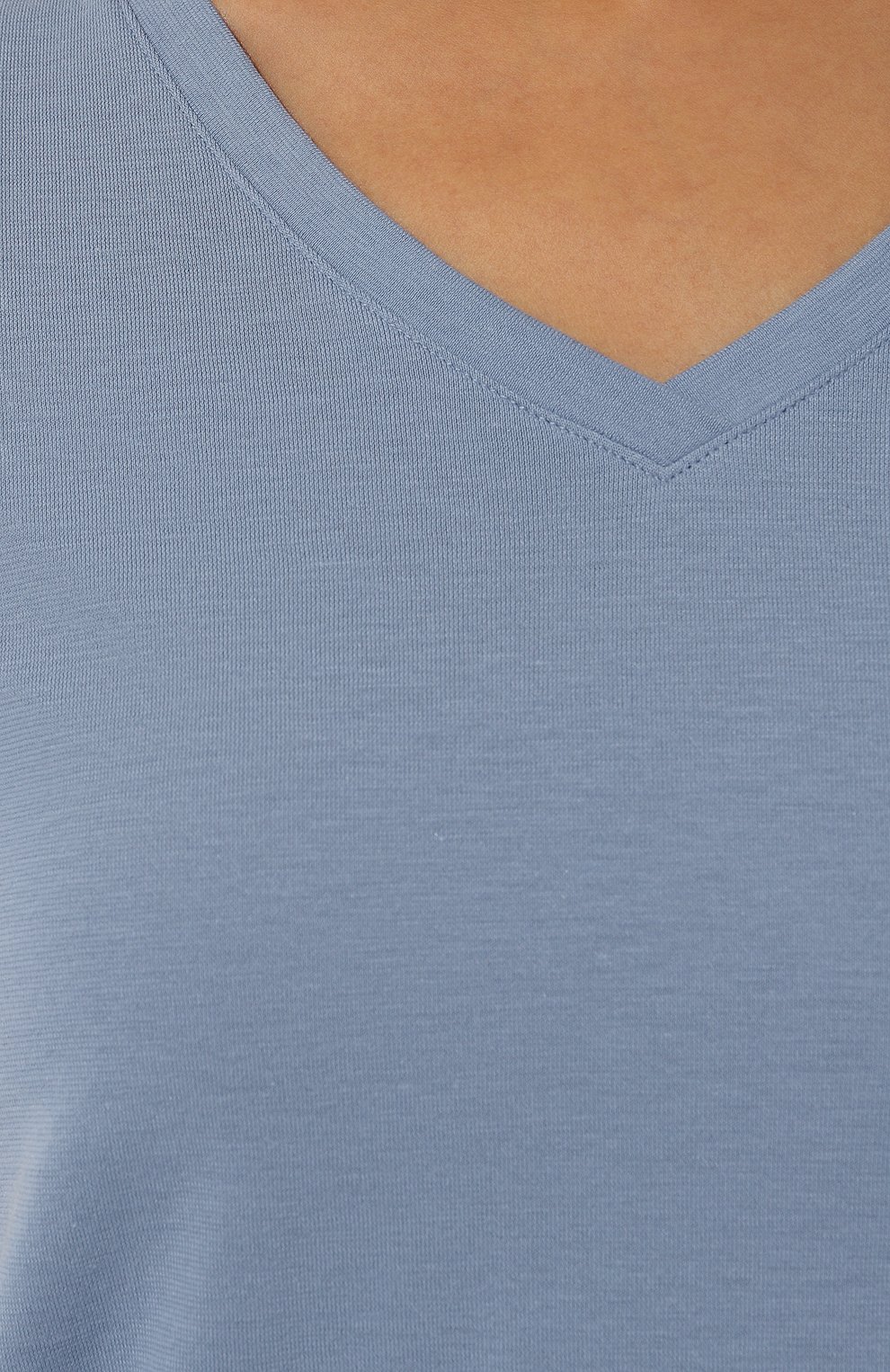 Хлопковая футболка HANRO голубого цвета по цене 10530 руб., арт. 074842, фото 5 Хлопковая футболка HANRO, арт. 074842, фото 5