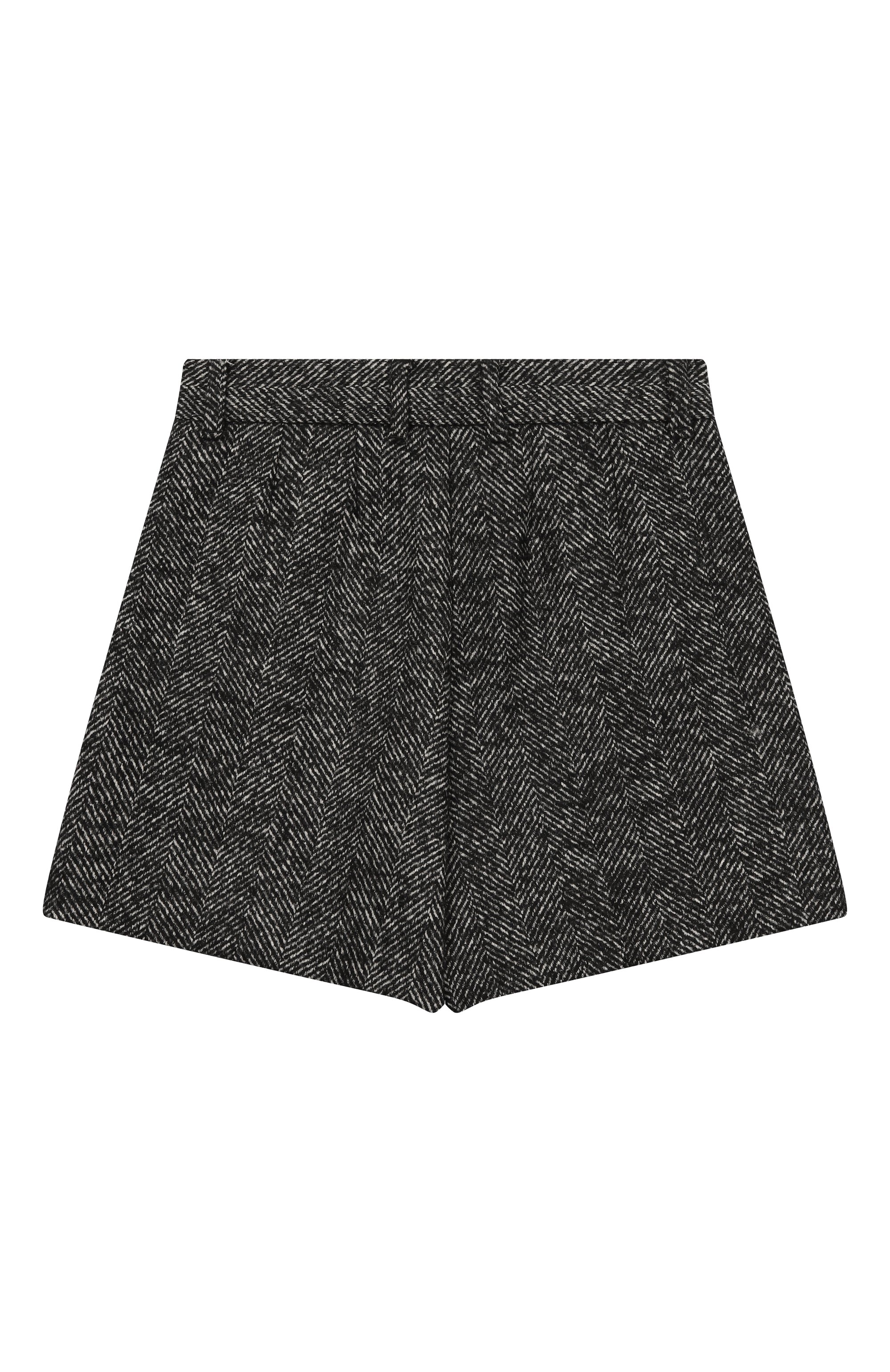 Твидовые шорты DOLCE & GABBANA темно-серого цвета по цене 47800 руб., арт. L53Q46/FCZAF/8-12+, фото 2 Твидовые шорты DOLCE & GABBANA, арт. L53Q46/FCZAF/8-12+, фото 2