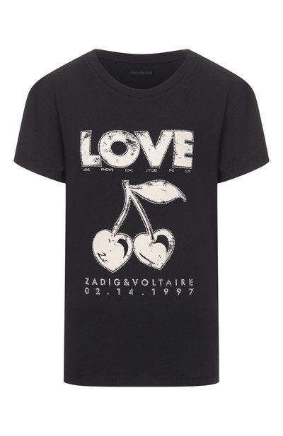 Женская хлопковая футболка ZADIG AND VOLTAIRE, арт. JWTS02684