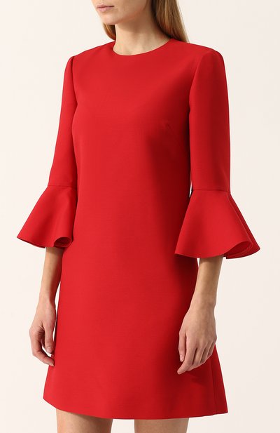 Мини-платье с расклешенными рукавами и круглым вырезом VALENTINO, арт. PB3VAAY5/1CF, фото 3