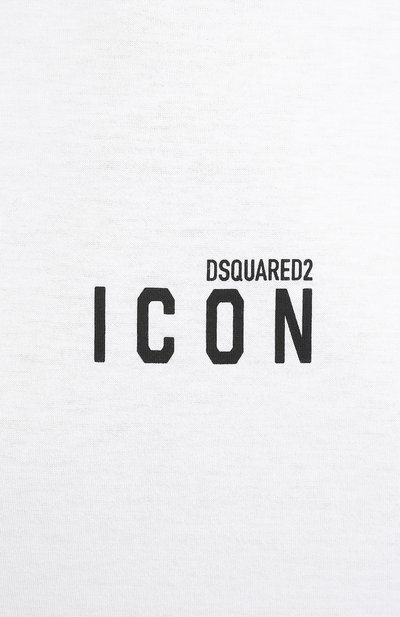Хлопковая футболка DSQUARED2 белого цвета по цене 17900 руб., арт. S80GC0009/S23009, фото 5 Хлопковая футболка DSQUARED2, арт. S80GC0009/S23009, фото 5