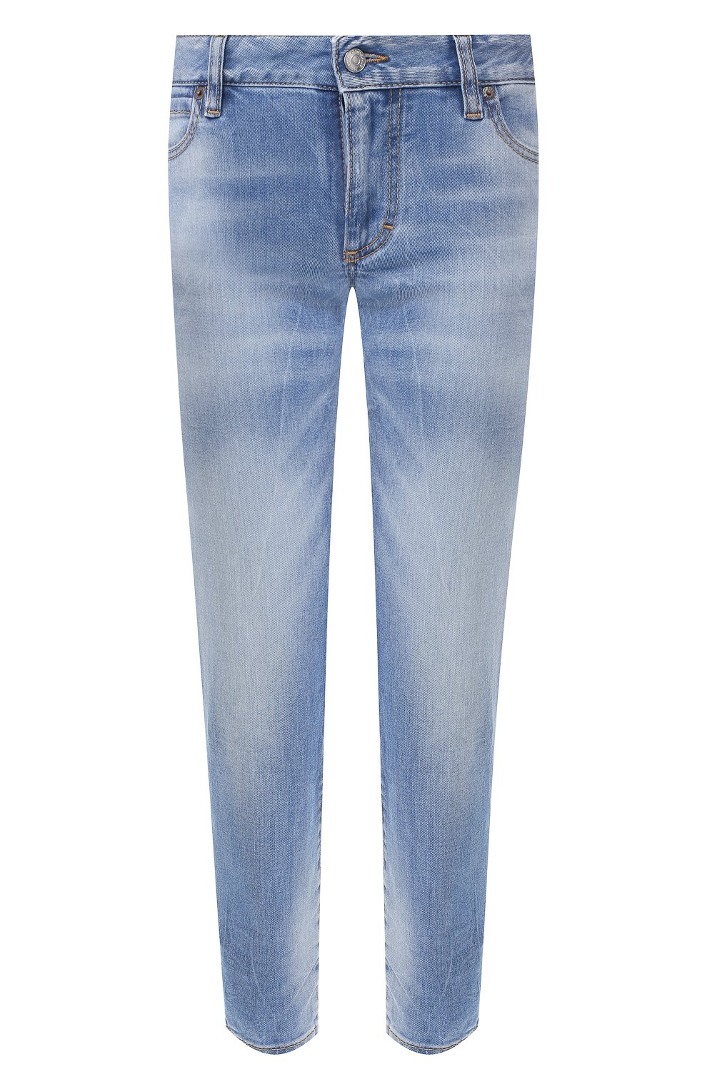 Джинсы с потертостями DSQUARED2 голубого цвета по цене 30950 руб., арт. S75LB0116/S30595, фото 1 Джинсы с потертостями DSQUARED2, арт. S75LB0116/S30595, фото 1