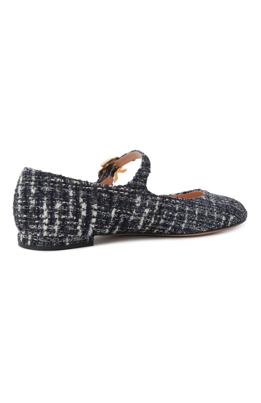 Текстильные балетки Mary Ribbon Gianvito Rossi G22164.05RIC.BCLDENI Синий  G22164.05RIC.BCLDENI Фото 5