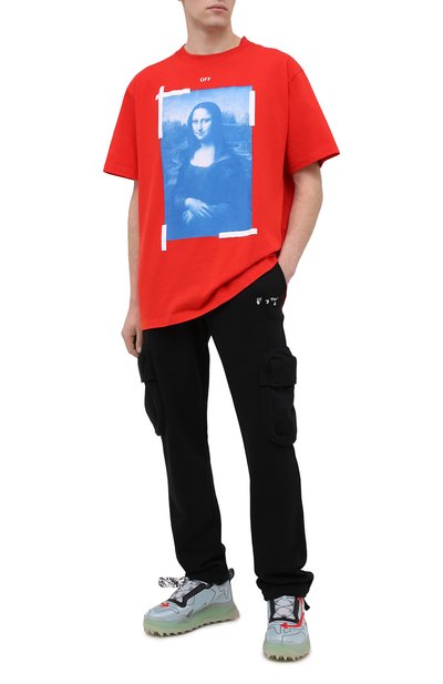 Хлопковая футболка OFF-WHITE, арт. 0MAA038R21JER001, фото 2