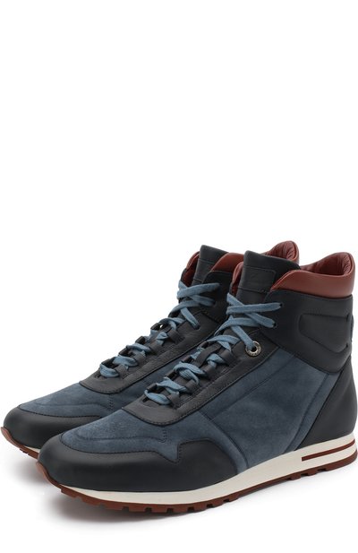 Высокие комбинированные кроссовки на шнуровке LORO PIANA, арт. FAG3629, фото 1