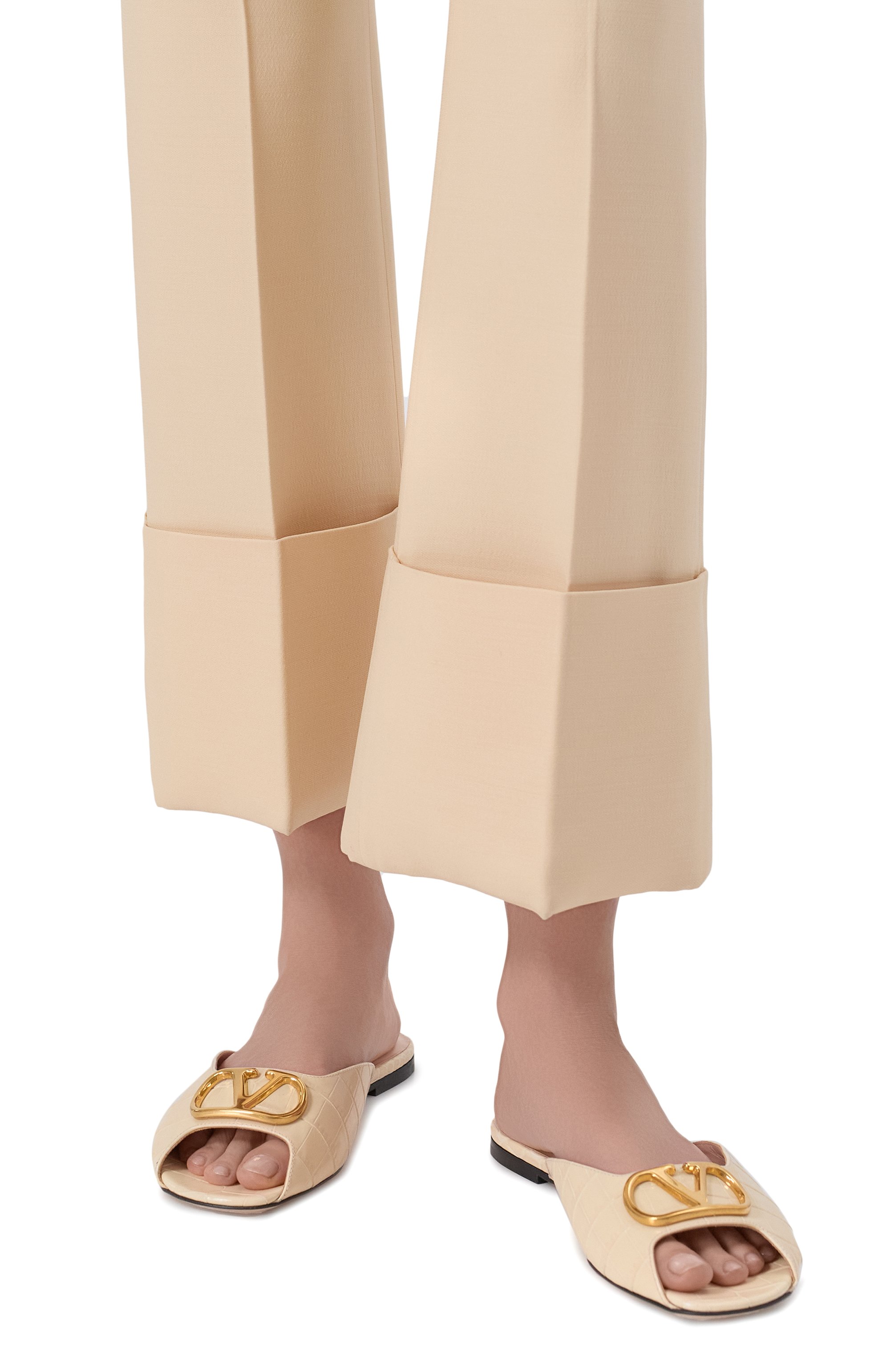 Кожаные шлепанцы vlogo signature VALENTINO, арт. 8W0S0PI7/LUR, фото 2