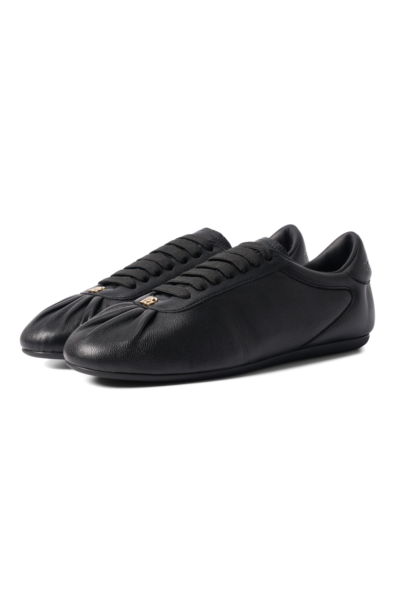 Кожаные кеды ballet DOLCE & GABBANA черного цвета по цене 72450 руб., арт. CK2485/A3078, фото 1 Кожаные кеды ballet DOLCE & GABBANA, арт. CK2485/A3078, фото 1