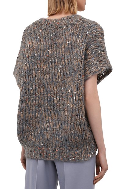 Жилет из шерсти и хлопка BRUNELLO CUCINELLI, арт. MBN622002, фото 4