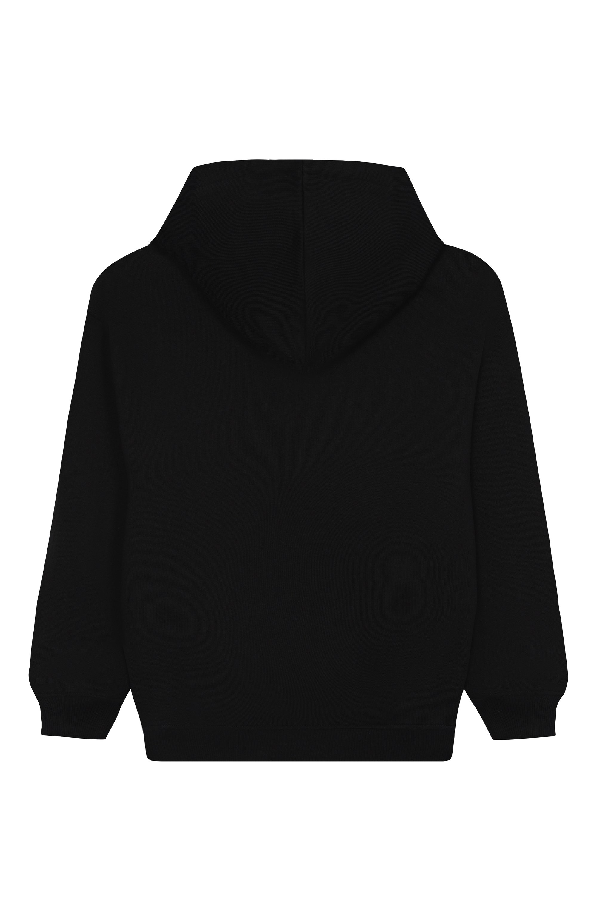 Хлопковое худи MOSCHINO черного цвета по цене 18600 руб., арт. HUF098/LCA77/10-14, фото 2 Хлопковое худи MOSCHINO, арт. HUF098/LCA77/10-14, фото 2