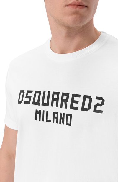Хлопковая футболка DSQUARED2 белого цвета по цене 22950 руб., арт. S74GD1520/D20106, фото 5 Хлопковая футболка DSQUARED2, арт. S74GD1520/D20106, фото 5