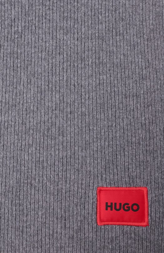 Шерстяной шарф HUGO 50496020 Серый  50496020 Фото 4