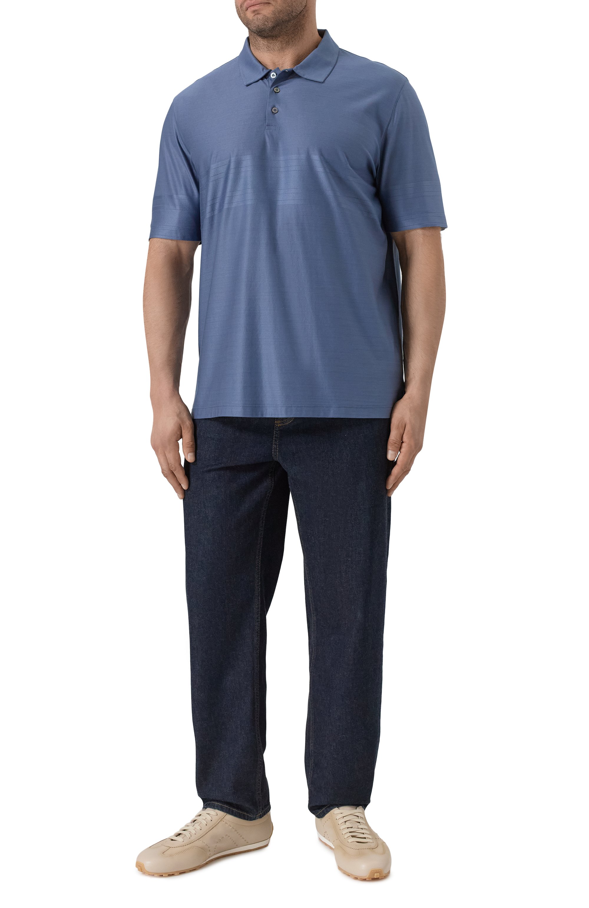 Хлопковое поло CANALI, арт. T0238B/MJ02242, фото 2