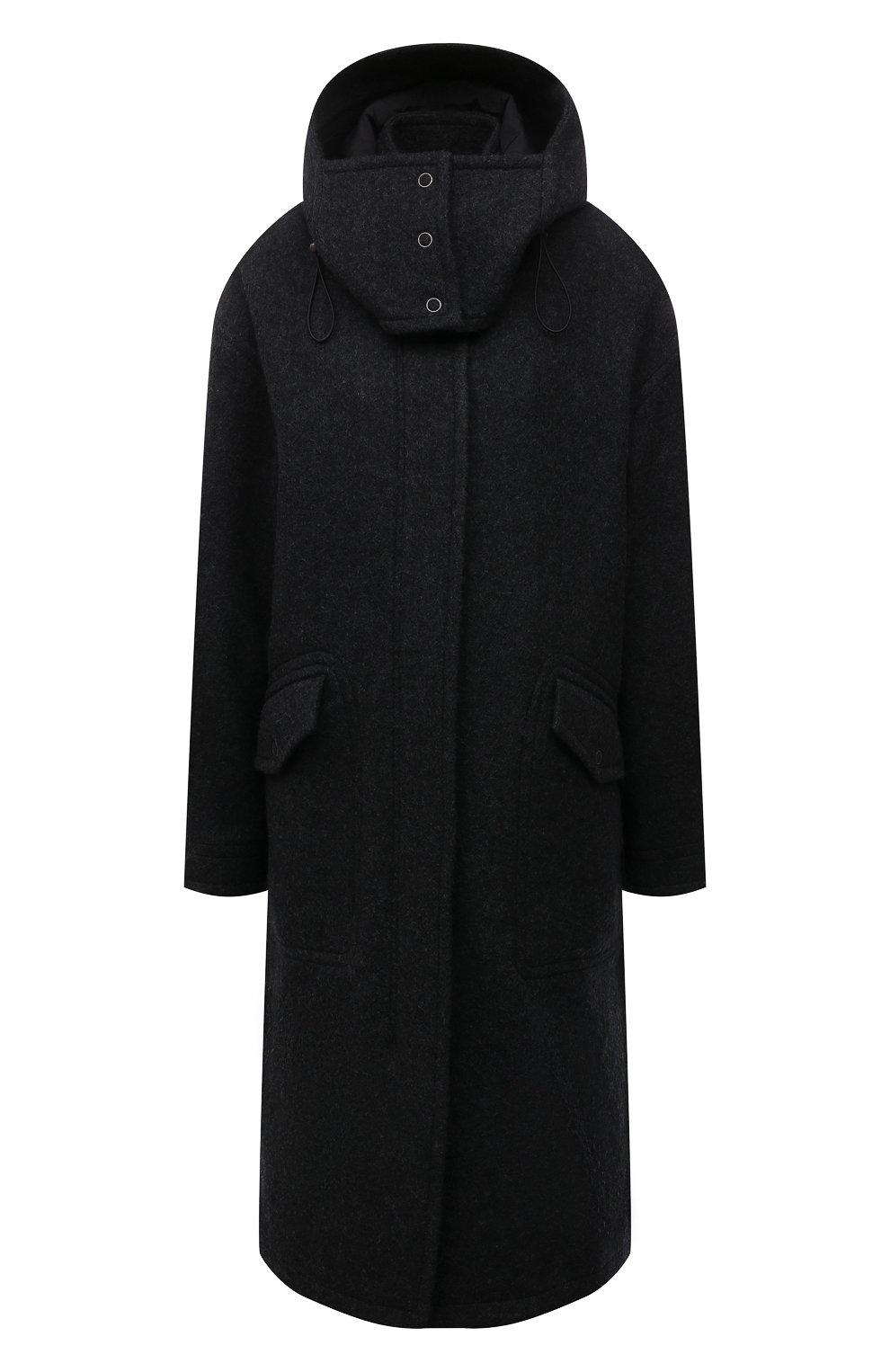 Шерстяная парка KENZO темно-серого цвета по цене 119500 руб., арт. FB62MA0469CB, фото 1 Шерстяная парка KENZO, арт. FB62MA0469CB, фото 1
