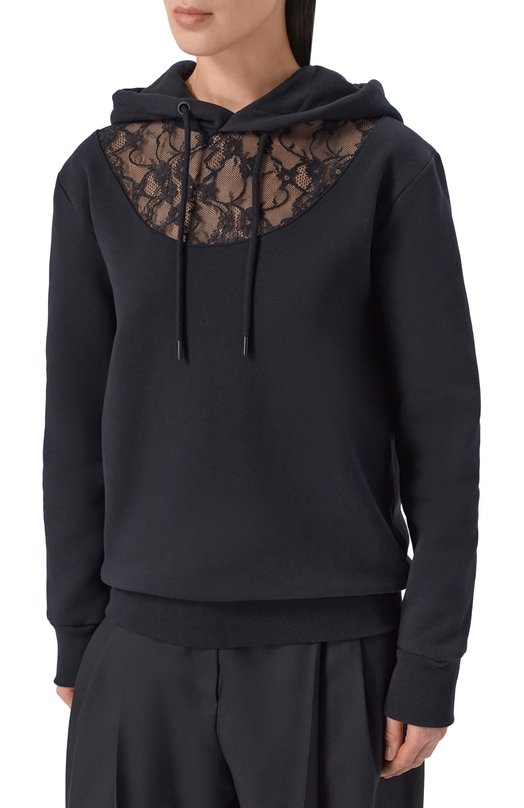 Хлопковое худи Nina Ricci 26PJT0026/C01103 Чёрный  26PJT0026/C01103 Фото 3