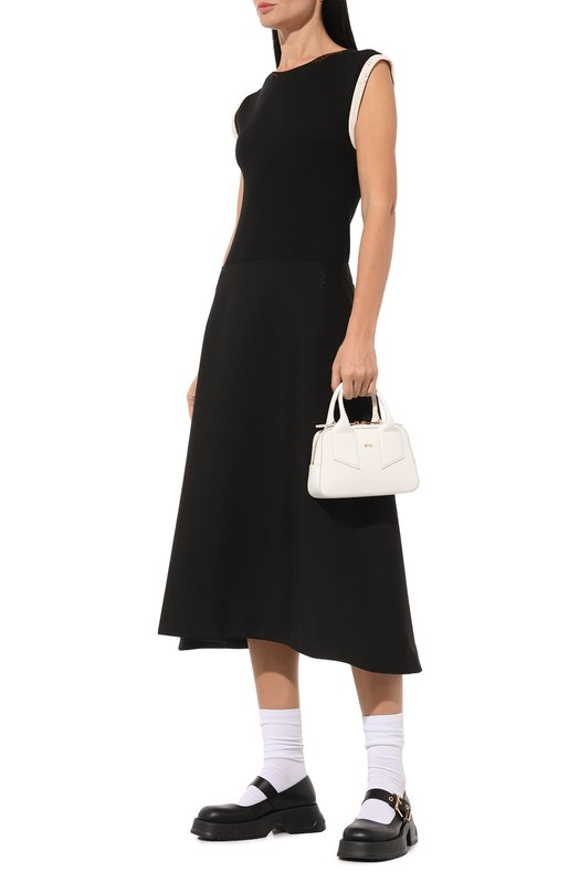 Хлопковый топ Marni THJE0330QS/UTC404 Чёрный  THJE0330QS/UTC404 Фото 2