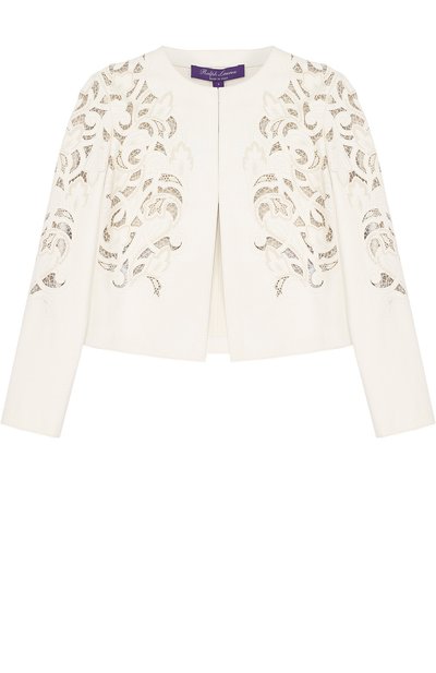  Кожаная куртка с круглым вырезом и перфорацией RALPH LAUREN, арт. 290671367, фото 1