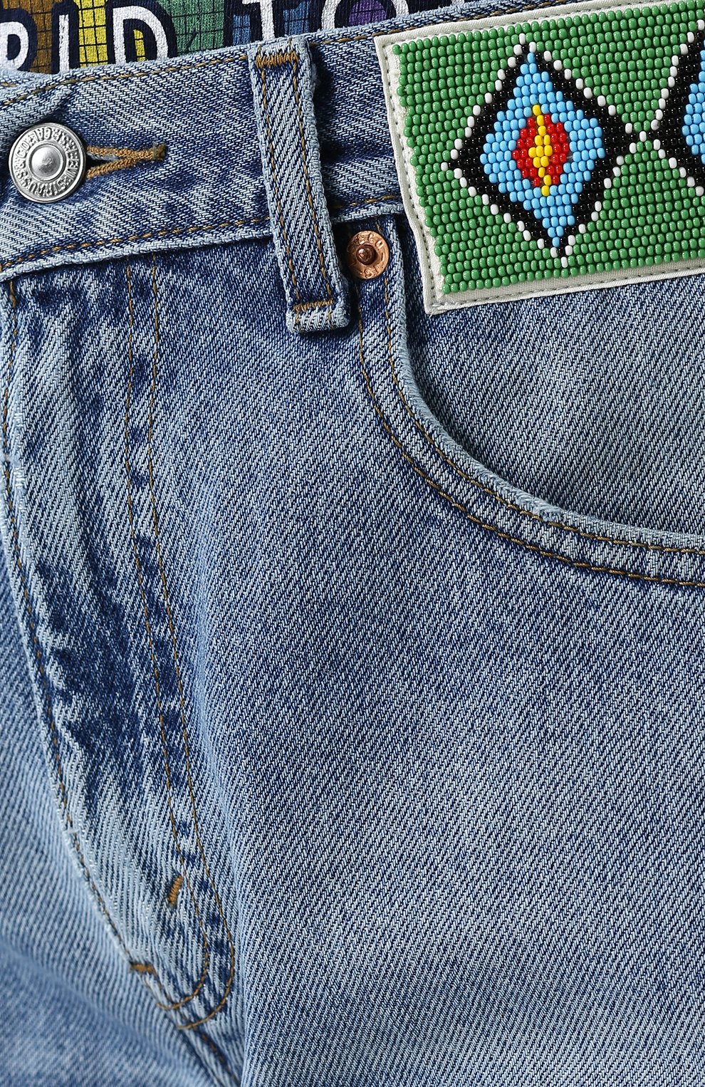 Укороченные джинсы прямого кроя с потертостями ICONS OF CALIFORNIA, арт. L505BT_PS1, фото 5