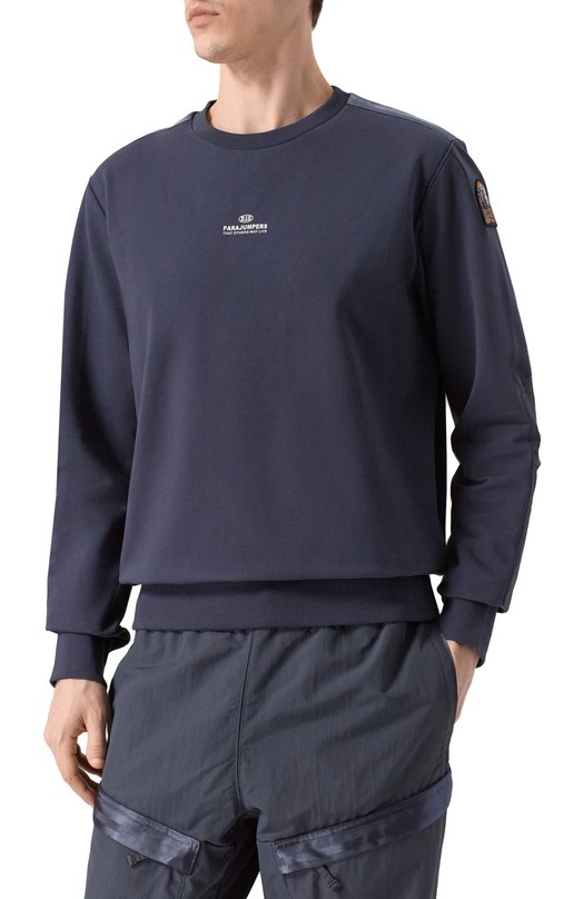 Хлопковый свитшот Parajumpers 26SM-PM FLR E01 Синий  26SM-PM FLR E01 Фото 3