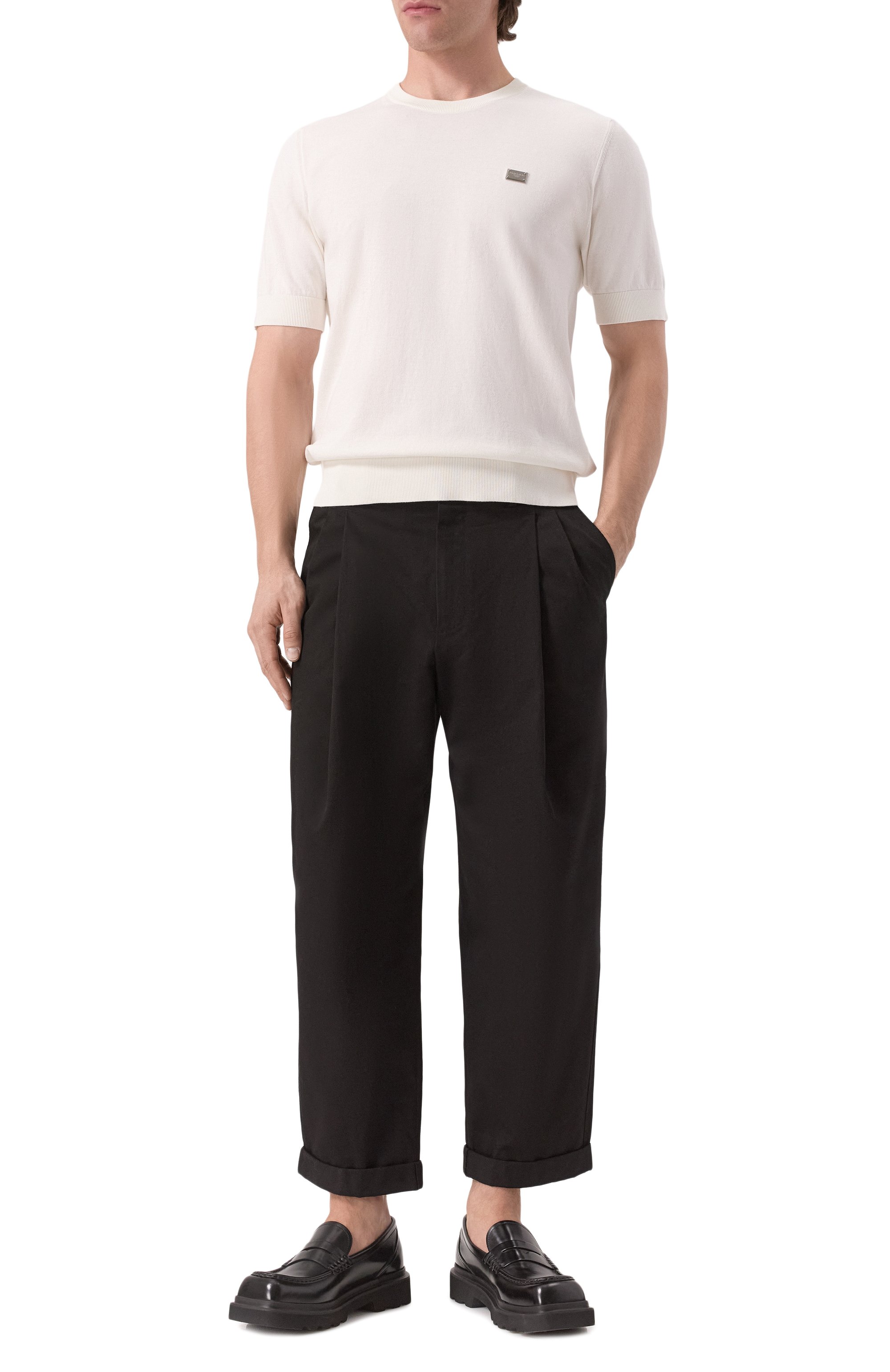 Хлопковые брюки DOLCE & GABBANA, арт. GP11LT/FU6X8, фото 2