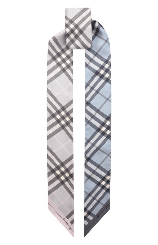 Шелковый шарф-твилли Burberry 8110365 Серый 8110365