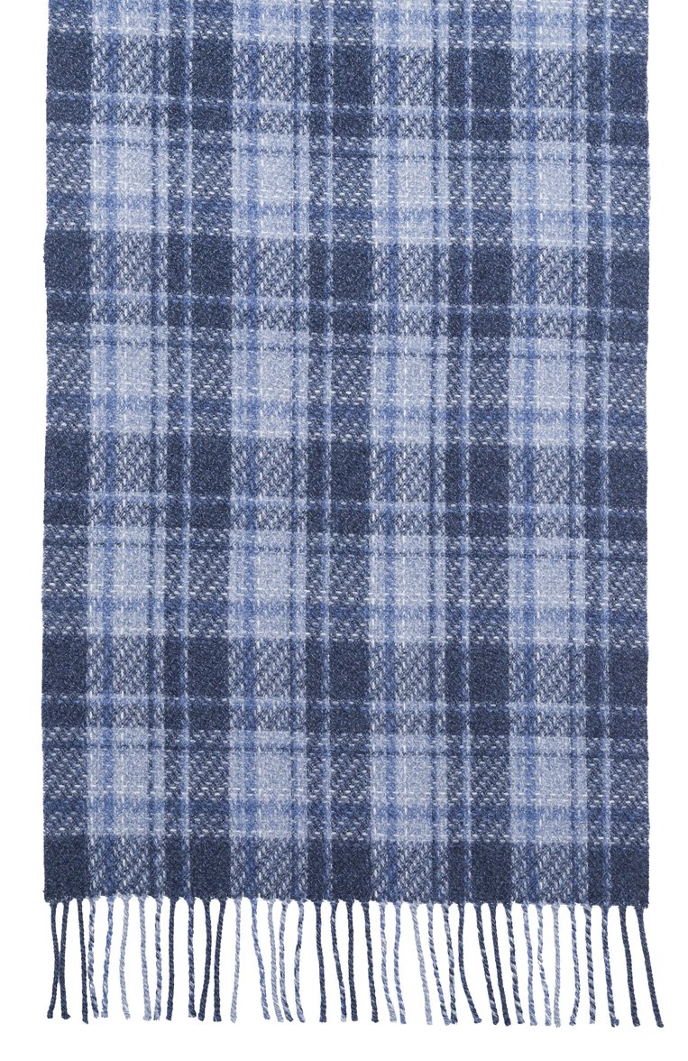 Женский кашемировый шарф KITON голубого цвета, арт. D58761K0513F01 | Фото 4 (Материал: Шерсть, Кашемир, Текстиль; Нос: Не проставлено)