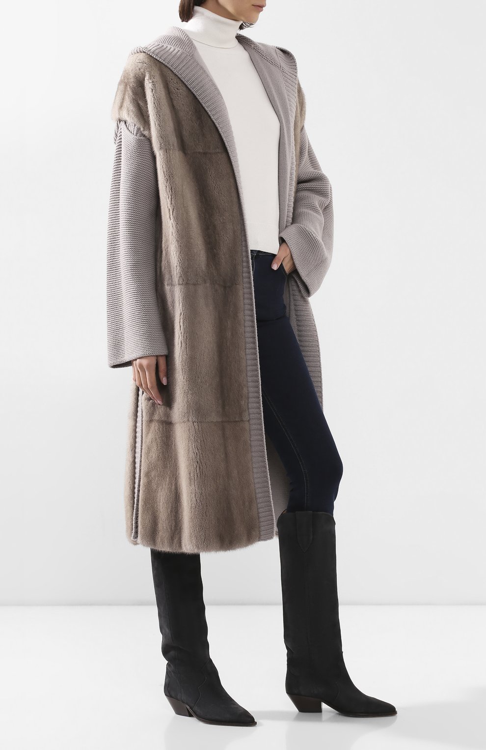 Пальто с мехом норки LORO PIANA, арт. FAG3852, фото 2