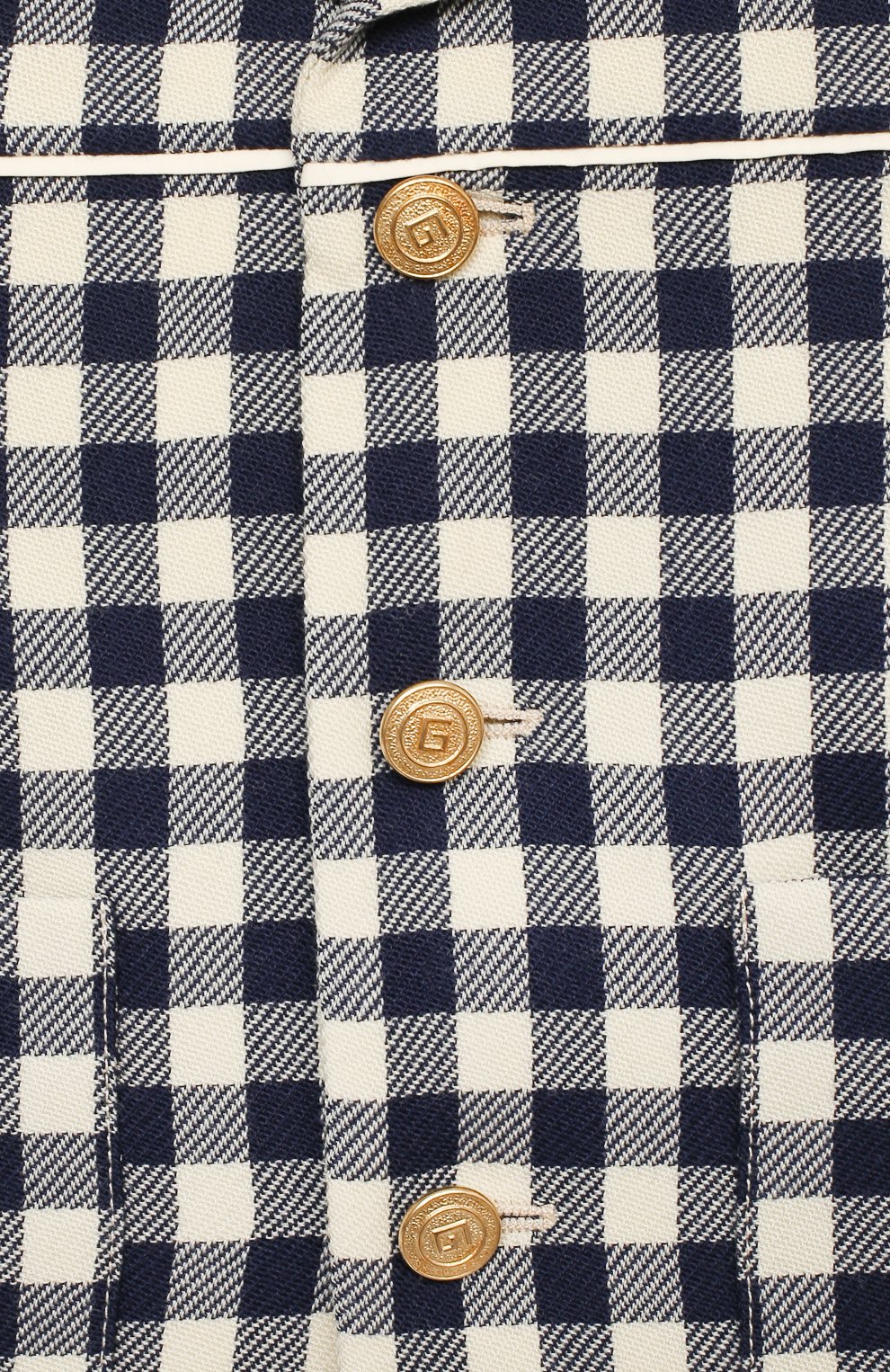 Шерстяной пиджак GUCCI синего цвета по цене 140500 руб., арт. 626196/XWAKL, фото 3 Шерстяной пиджак GUCCI, арт. 626196/XWAKL, фото 3