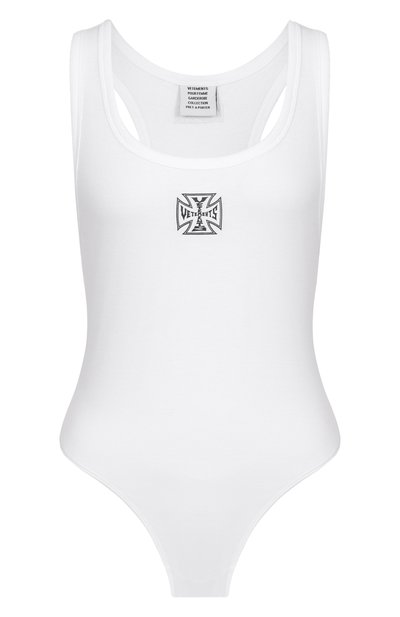 Женское хлопковое боди VETEMENTS, арт. WE76BD535W/1202 RIB