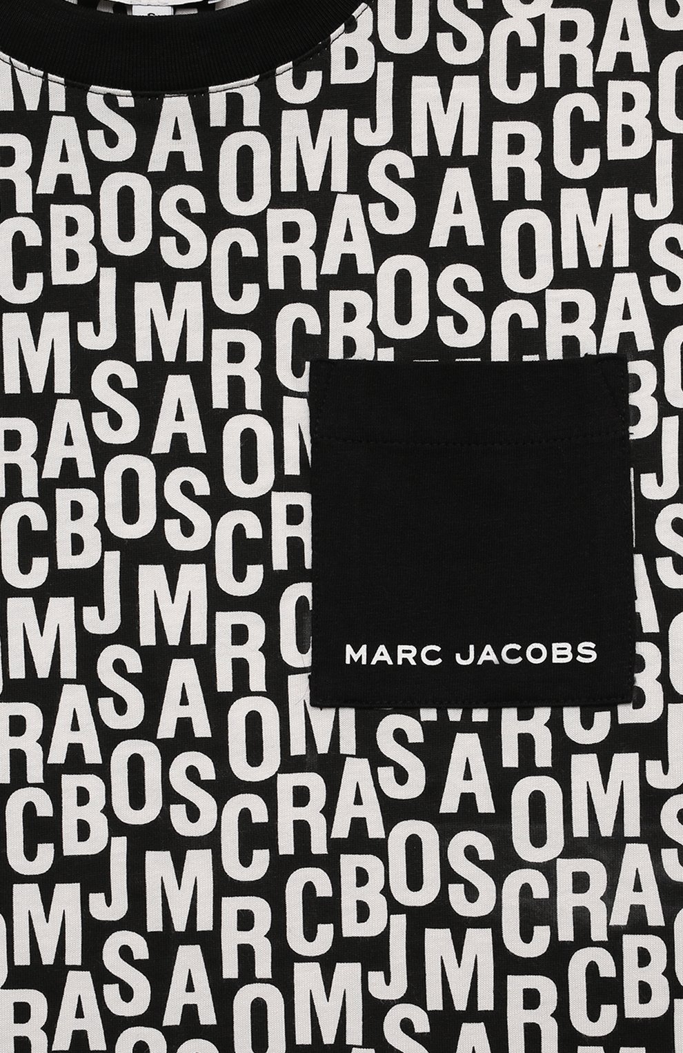 Хлопковая футболка MARC JACOBS (THE) черно-белого цвета по цене 7340 руб., арт. W60343, фото 3 Хлопковая футболка MARC JACOBS (THE), арт. W60343, фото 3