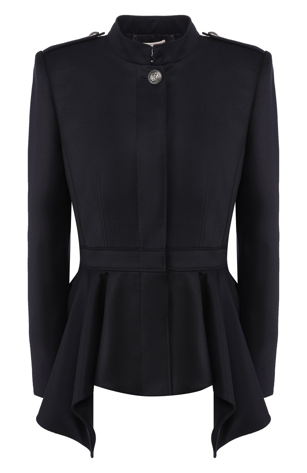 Шерстяной жакет ALEXANDER MCQUEEN синего цвета по цене 252000 руб., арт. 581885/QJAAF, фото 1 Шерстяной жакет ALEXANDER MCQUEEN, арт. 581885/QJAAF, фото 1