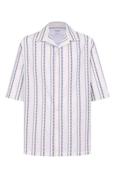 Мужская хлопковая рубашка BRUNELLO CUCINELLI, арт. MA6870615