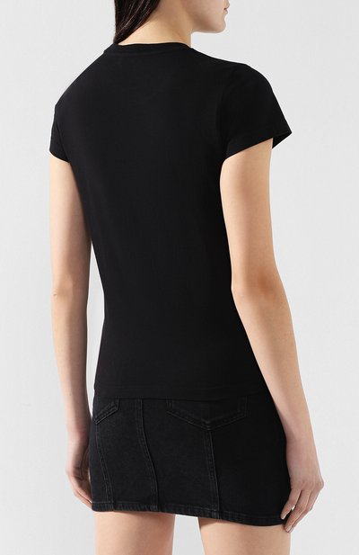 Хлопковая футболка BALENCIAGA черного цвета по цене 54900 руб., арт. 556087/TDV18, фото 4 Хлопковая футболка BALENCIAGA, арт. 556087/TDV18, фото 4