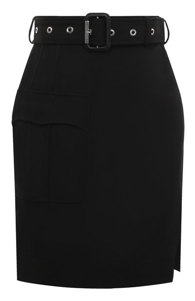 Женская юбка из шерсти и хлопка ALEXANDER MCQUEEN, арт. 734235