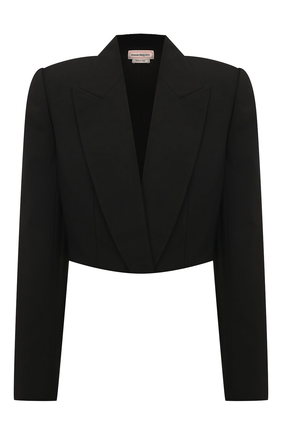 Шерстяной жакет ALEXANDER MCQUEEN черного цвета по цене 245000 руб., арт. 746878/QJACX, фото 1 Шерстяной жакет ALEXANDER MCQUEEN, арт. 746878/QJACX, фото 1